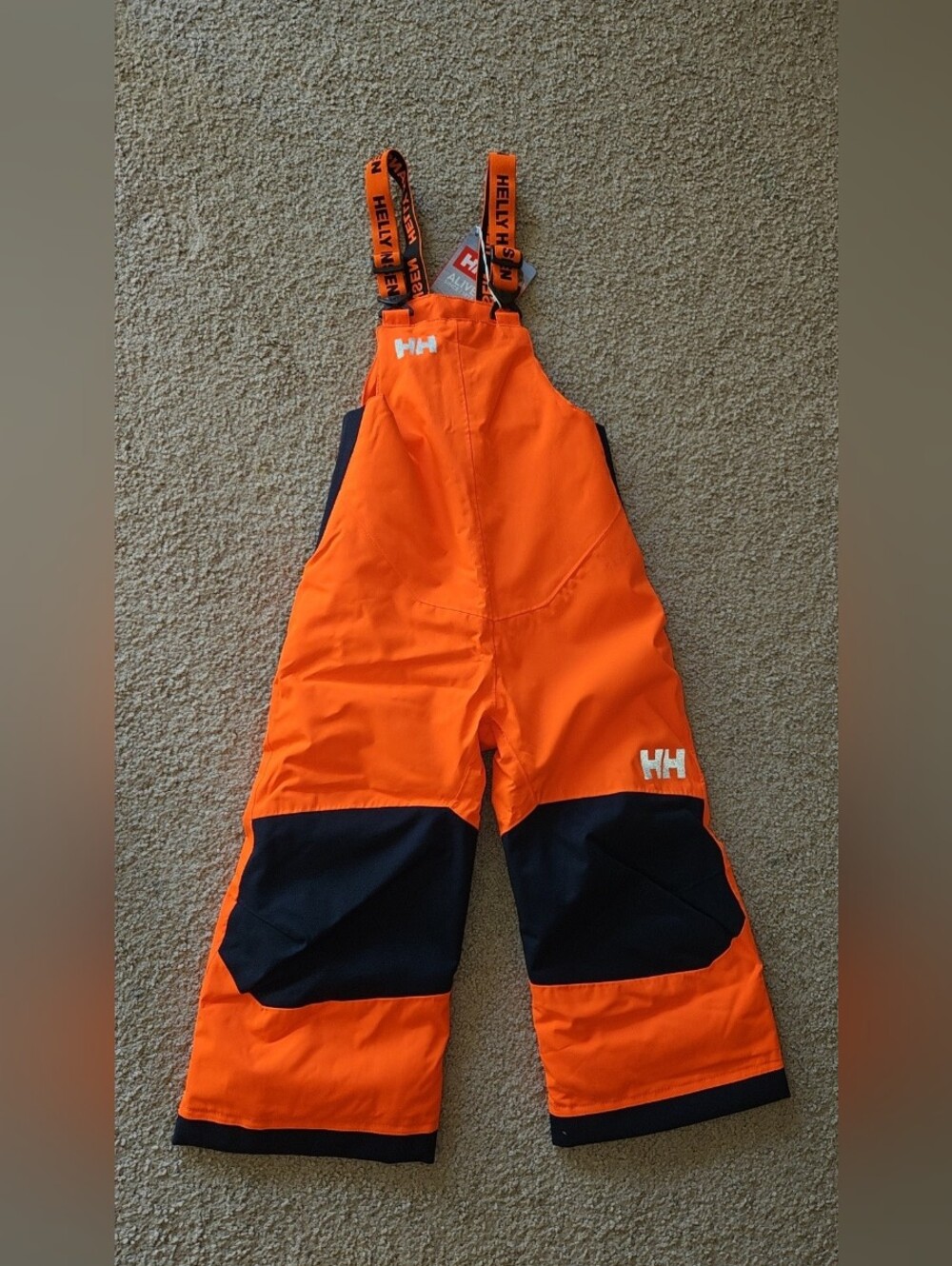 Helly Hansen Kids Orange and Navy Snow Overalls